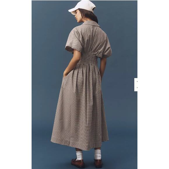 Anthropologie The Tobie Studded Shirt Dress by Exquise Large - Picture 2 of 5